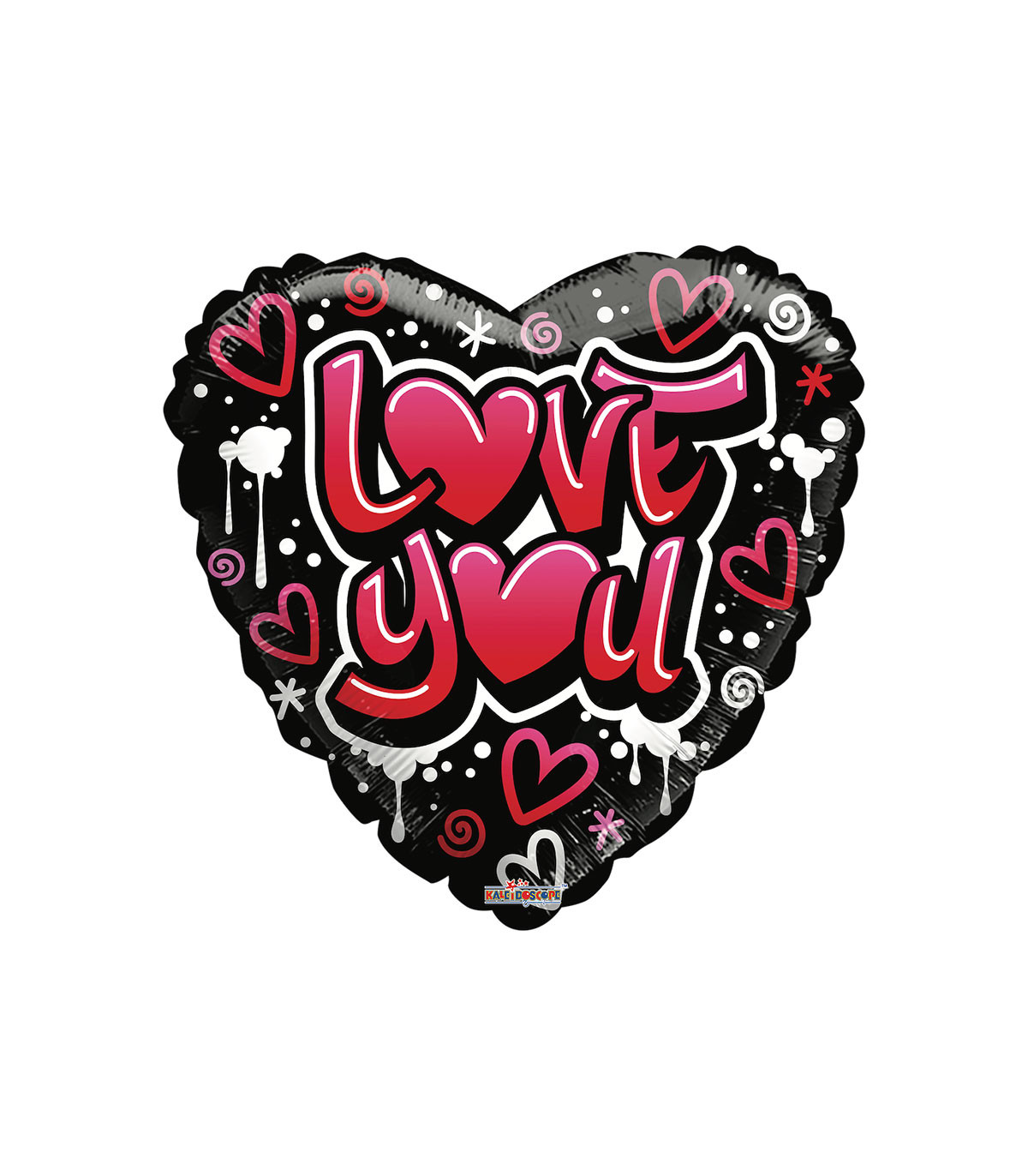 Palloncino a cuore Love You Graffiti  18 foto 2